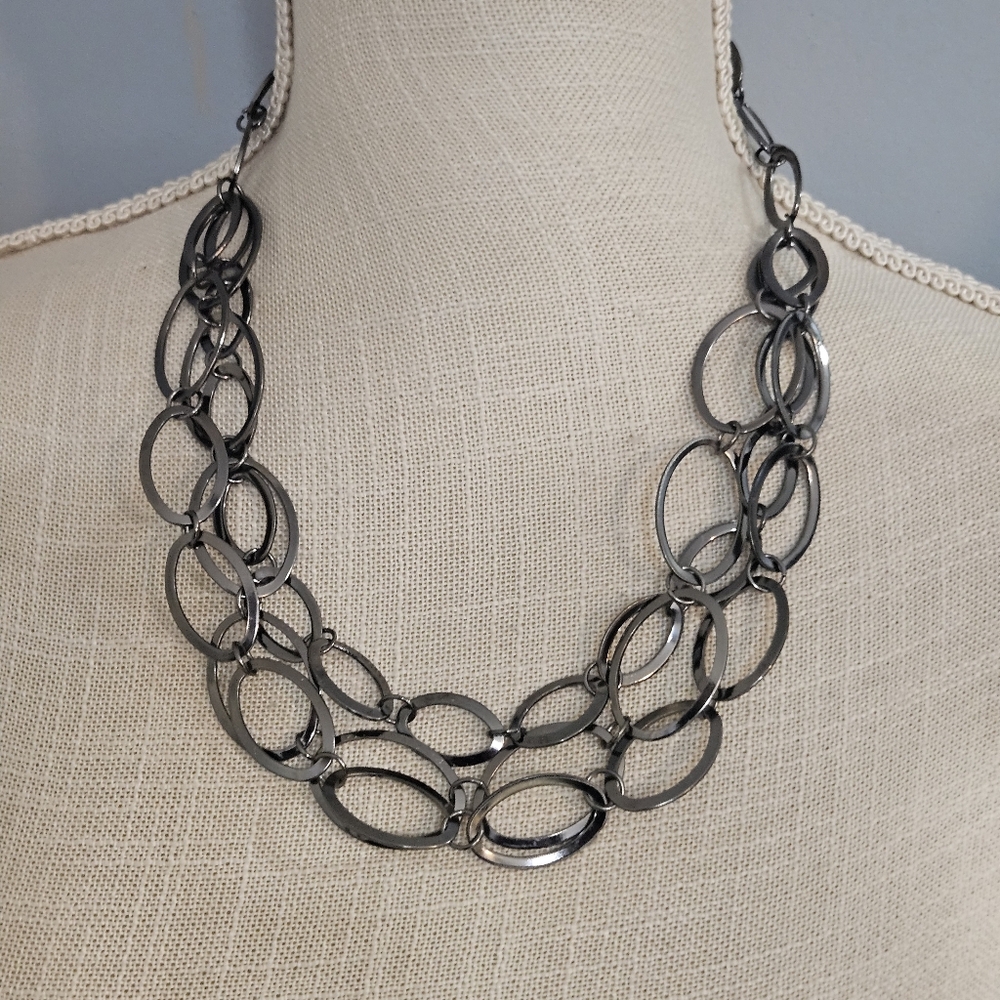 Daisy Fuentes Layered Silver Necklace